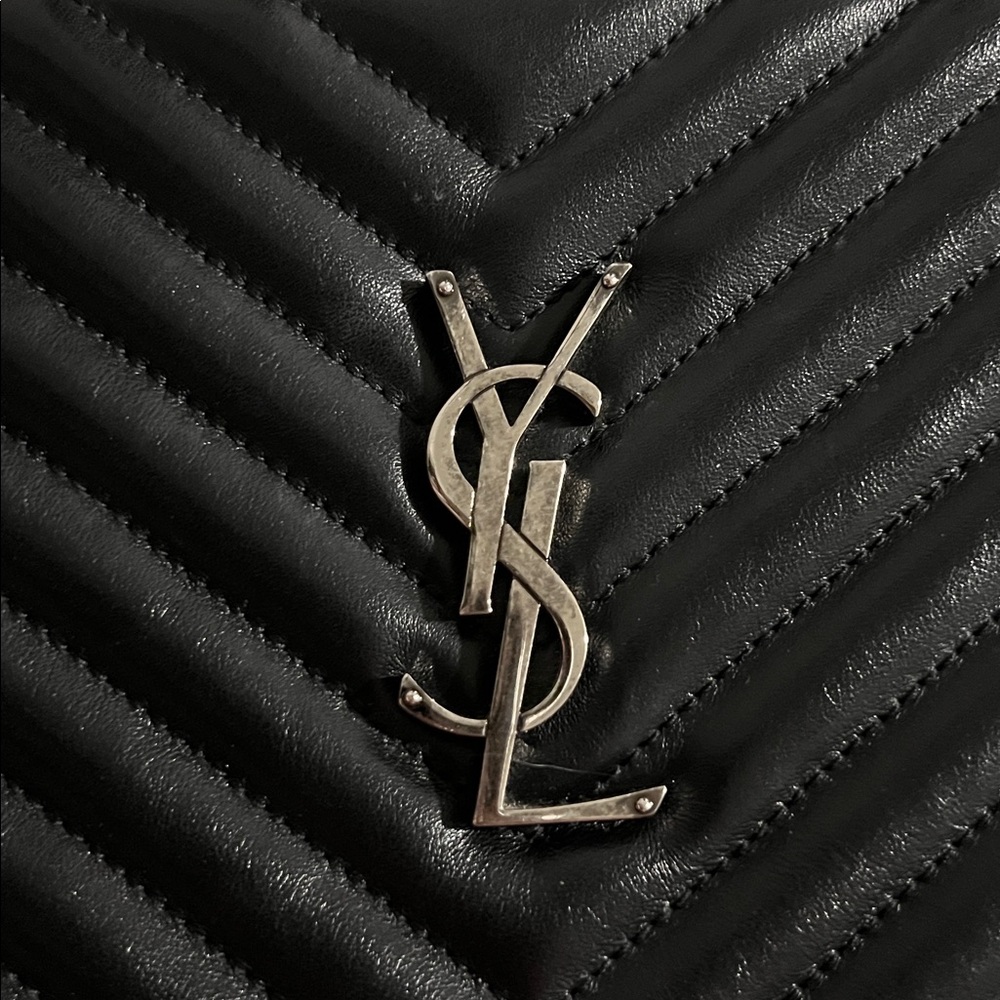 Saint Laurent Lou Camera Bag - Black/Gunmetal Logo - Picture 12 of 14